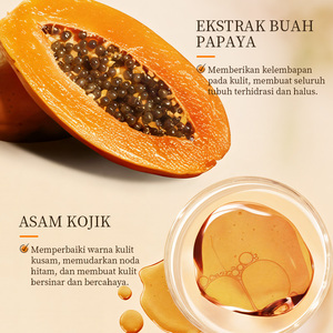 Indonesia Bpom Certificado KORMESIC 250ml Venta al por mayor Brighten Tone Papaya Kojic Acid Scrub Gel de ducha Body Wash Sabun Cair Mandi - Product Image 3