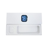 Boîte d'emballage personnalisée pour montre connectée et appareil photo avec fenêtre intérieure à fente dorée pour présentation en magasin et vente en gros
