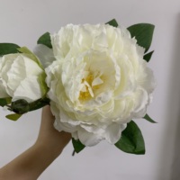 Bunga Peony Imitasi Premium K-0187 2 Kepala Satu Bunga Satu Kuncup untuk Dekorasi Acara dan Aksen Rumah