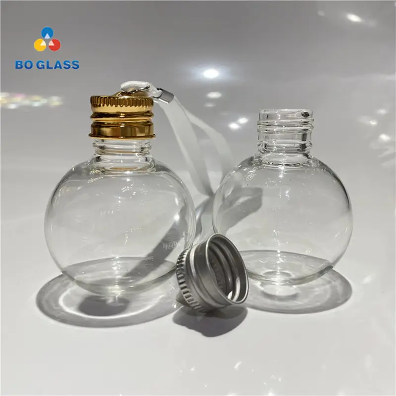 Boule de boisson alcool de Gin, bordure décorative, en plastique acrylique, transparent 8cm, verre arbre de noël