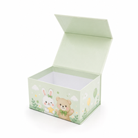 Boîte à fermeture magnétique pliable, papier artistique 157 g/m², pelliculage brillant, motif gaufré pour le rangement de bijoux