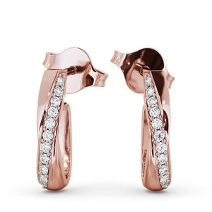 Pendientes de oro sólido de 14K 18K con certificado GIA IGI para mujer, joyería fina, Pave Lab Grown, aro de Diamante Blanco, oro rosa, venta al por mayor - Product Image 2