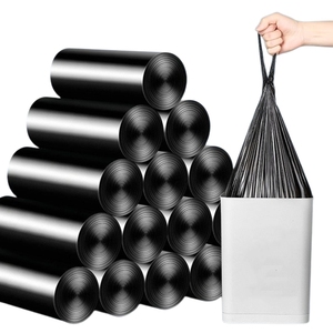 ถุงพลาสติกสีดำแบบใช้แล้วทิ้งสำหรับหอพักสำนักงานใช้ในครัวเรือนออกแบบโลโก้ได้ตามต้องการและไม่มีกลิ่น - Product Image 5