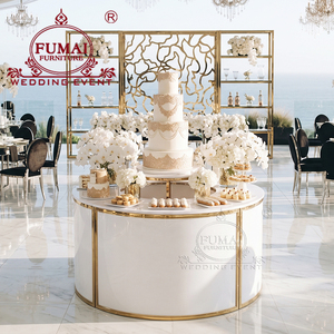 Party Furniture Modern <b>White</b> <b>Round</b> Event Cake Display <b>Table</b> - Product Image 1