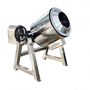 Machine de torréfaction automatique commerciale au gaz GPL pour arachides, noix de cajou, grains de café, épices, en acier inoxydable et feuille d'aluminium - Product Image 1