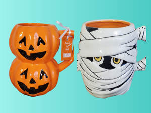 Tazas de cerámica divertidas hechas a mano personalizadas <span class=keywords><strong>para</strong></span> <span class=keywords><strong>Halloween</strong></span> al por mayor, taza de fantasma con cabeza de calabaza con bandeja <span class=keywords><strong>para</strong></span> bebidas de <span class=keywords><strong>Halloween</strong></span> - Product Image 3