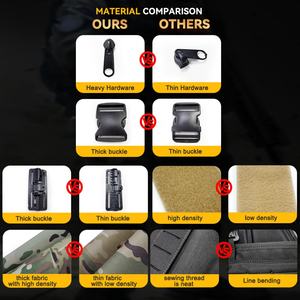 Chaleco Táctico Balístico ARTEX Negro Molle, Equipo de Protección Personal, Chaleco Antibalas para Hombre, Portaplacas - Product Image 6