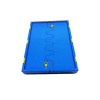 Conteneur pliable en plastique recyclable robuste et durable, empilable avec couvercle, conception solide pour un usage polyvalent