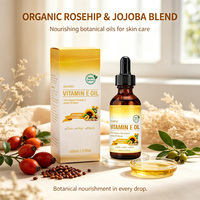 Minyak Vitamin E Alami 35000IU Grosir, Campuran Minyak Rosehip Organik dan Jojoba, Minyak Perawatan Bernutrisi untuk Wajah, Tubuh, Rambut, dan Kuku
