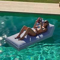 Chaise longue gonflable pour piscine, flottant sur l'eau, pour une personne, fauteuil inclinable flottant, PVC résistant, chaise longue pour piscine