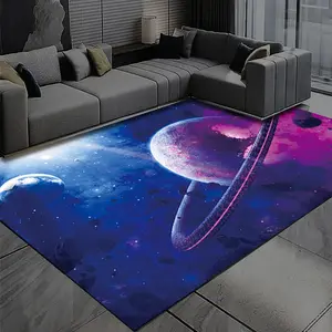 卡通浩瀚宇宙银河地垫装饰场野餐垫沙发卧室地毯