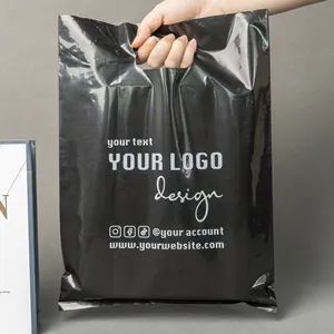 Retail Shopping Bags Custom Size Ldpe Die Cut Handle Plastic Biodegradable Plastic Shopping Bag