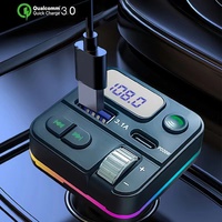 Chargeur de téléphone portable USB PD20 avec charge rapide BT5.0 pour lecteur de musique MP3 Bluetooth Récepteur et émetteur FM
