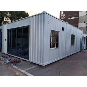 Casa contenedor de paquete plano de acero galvanizado Casa pequeña prefabricada con marco de contenedor para edificio de oficinas Centro comercial Hotel - Product Image 1