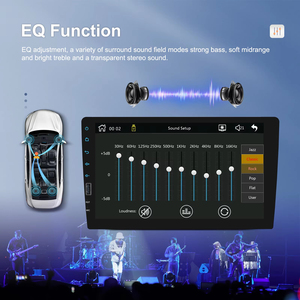 Lecteur MP5 Podofo 9'' 1DIN, autoradio, CarPlay sans fil, Android Auto, connexion USB, autoradio, écran partagé, stéréo + microphone - Product Image 5