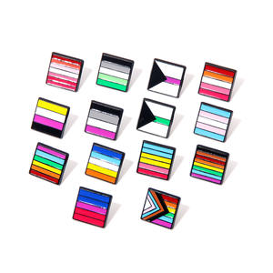 Spille in smalto WOWEI Pride alla rinfusa arcobaleno LGBT spille con bandiera a cuore Gay Pride spilla distintivo per borse per vestiti zaino cappello - Product Image 3