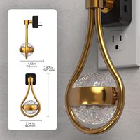 ZHILAI Blanco Cálido 330 ° Globo Terráqueo Giratorio con Sensor de Brillo Automático y Función de Apagado Automático para Decoración de Dormitorios