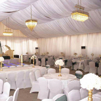 Tente à cadre en aluminium durable et élégante sur mesure pour les fêtes de mariage en plein air, capacité de 500 personnes