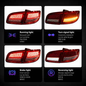 Conjunto de Luces Traseras LED BK para Hyundai <span class=keywords><strong>Santa</strong></span> <span class=keywords><strong>Fe</strong></span> 2006-2012, Luz de Freno con Señal de Giro Secuencial, Conexión Plug and Play - Product Image 4