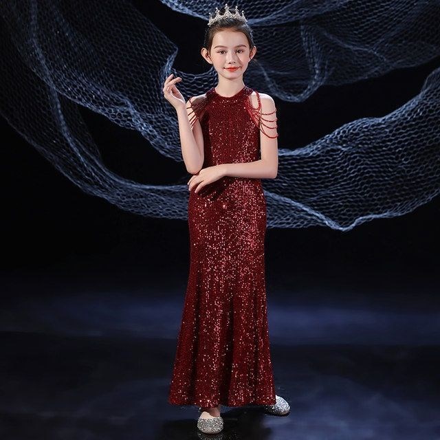 Elegant Girls Dresses Teen Girl Communion Party Red Dress Formal Ceremony Long Dresses Children Bridesmaid Summer Vestidos Elegant Girls Dresses Teen Girl Communion Party Red Dress Formal Ceremony Long Dresses Children Bridesmaid Summer Vestidos