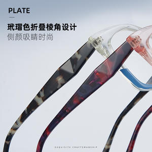 กรอบแว่นตาอะซิเตทลายผีเสื้อ Danyang รุ่น Rd25013 กรอบเต็ม แฟชั่นทันสมัย สำหรับทุกเพศ สีฟ้าใส ลายโปร่งใส - Product Image 2