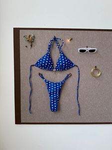 Ensemble <span class=keywords><strong>de</strong></span> bikini à pois triangulaire, <span class=keywords><strong>maillot</strong></span> <span class=keywords><strong>de</strong></span> <span class=keywords><strong>bain</strong></span> rétro à bretelles, <span class=keywords><strong>maillot</strong></span> <span class=keywords><strong>de</strong></span> <span class=keywords><strong>bain</strong></span> deux pièces à coupe haute pour femmes - Product Image 5