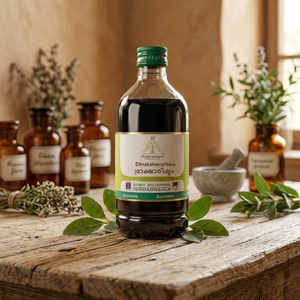 Huile ayurvédique à base de plantes Chamakkatt Dhraksharishtam 450 ml, soutien immunitaire, produit de santé du Kerala - Product Image 4