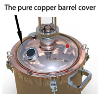Alambic en cuivre pour la distillation de gin, alambic à moonshine Y 100L, alambic à whisky E avec boîte de vitesses, moteur, roulements, composants à vendre, neuf