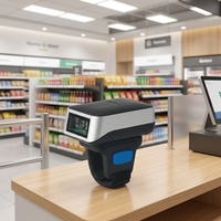 Escáner de Código de Barras QR Inalámbrico Portátil, Buen Lector de Dedos para Inventario con Interfaz USB, Producto en Stock