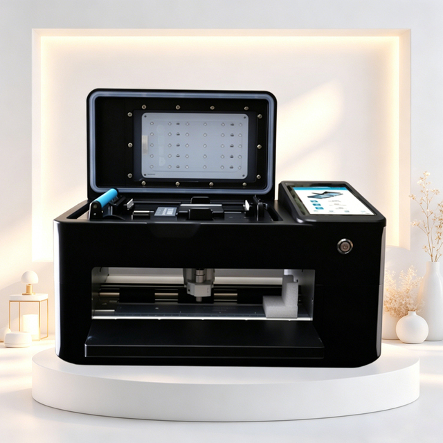 Fonlyu Unlimited Automatic Screen Protector Cutting and Applying Machine for Mobile Phone UV Glass Curing Film Applicator Cutter