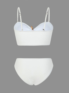 Atacado Swimwear Bandeau Biquíni Set Maiô Beachwear Cover Ups 3 Peças Sexy Mulheres <span class=keywords><strong>Swimsuit</strong></span> - Product Image 5