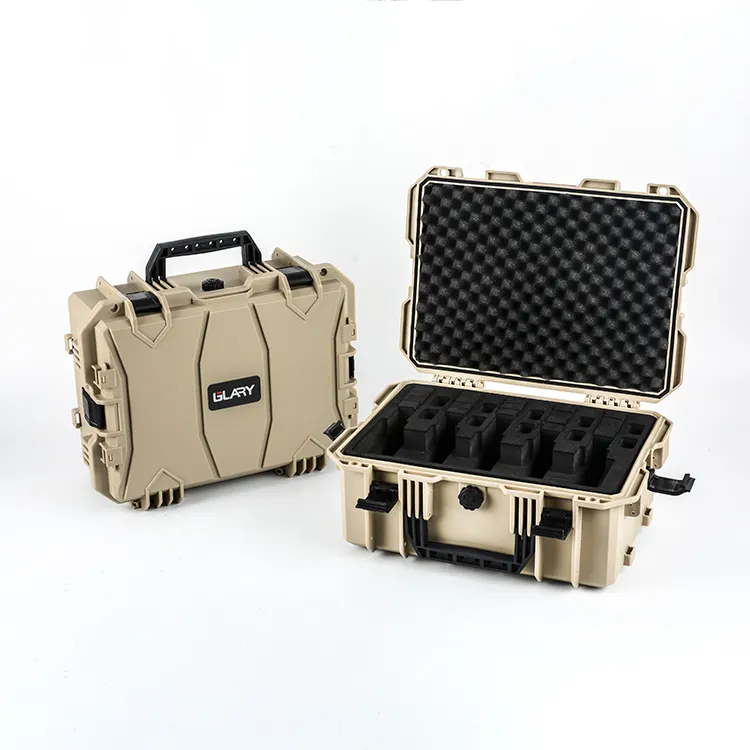 GLARY waterproof plastic case for guns quick access hand gun case box high quality gun box hard case with customized foam