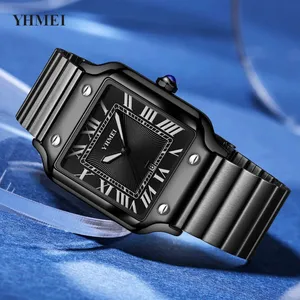 Relojes ultrafinos minimalistas a la moda para hombre, reloj de cuarzo con cinturón de malla de acero inoxidable para negocios simples para hombre