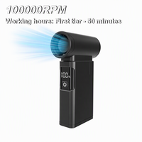 Souffleur d'air sans fil turbo 100 000 tr/min avec écran LED, souffleur portatif rechargeable pour le nettoyage des PC, des voitures et des appareils électroniques