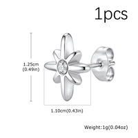 Anting-anting tusuk bintang utara dari baja anti karat hypoallergenic grosir, klasik dengan zircon mikro-terpasang untuk wanita