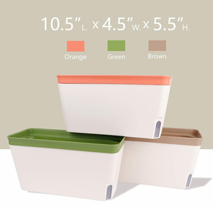 All House Herbs succulente <span class=keywords><strong>fioriera</strong></span> autoirrigante scatola finestra rettangolare per <span class=keywords><strong>piante</strong></span> <span class=keywords><strong>da</strong></span> interno giardino di casa vaso di fiori decorativo moderno - Product Image 3