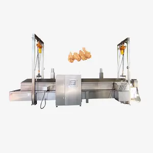 1 TON per hour High capacity most popular large size fried chicken frying machine