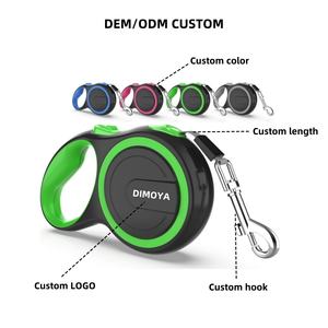 Guinzaglio per animali domestici di lusso con guinzaglio retrattile retrattile da 26 piedi con impugnatura antiscivolo e nastro riflettente qualità marcia per cani - Product Image 6