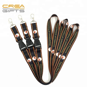 Plana poliéster <span class=keywords><strong>barato</strong></span> personalizado Tarjeta de Identificación/mosquetón de cuerda con Logo - Product Image 1