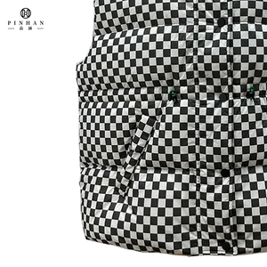 Échiquier grille <span class=keywords><strong>sans</strong></span> manches <span class=keywords><strong>doudoune</strong></span> femmes haute qualité brodé bouffant gilet thermique femmes hiver utilitaire hauts - Product Image 6