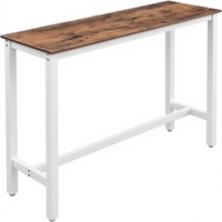 Table console et table de bar sur piétement en bois massif, style rustique moderne, haute qualité, design personnalisé, facile à nettoyer, pour appartement, vente en gros
