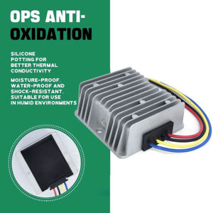 Convertidor Reductor de Voltaje de CC de 12V a 24V, 12A, 288W, Regulador de Voltaje Único, Módulo de Alimentación Automotriz Impermeable IP67 para Camiones - Product Image 4