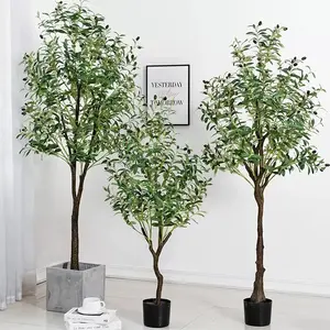 Interior oliveira plantas best-seller decoração interior seda planta oliveira artificial para venda