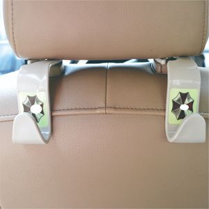 Factory wholesale glow-in-the-dark creative <b>car</b> seat back <b>hooks</b>, <b>car</b> seat neck pillow double <b>hooks</b>, invisible. - Product Image 1