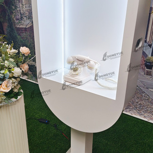 शानदार जासूस धातु टेलीफोन बूथ ऑडियो गुस्टबुक शादी पार्टी समारोह की सजावट के लिए स्टैंड - Product Image 6