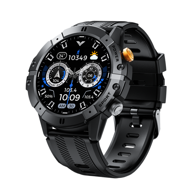 1.52 Inch HD Large Screen Health Monitoring Smartwatch Rugged Outdoor Sports Wristband BT Call Waterproof Sleep Tracker TFT