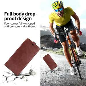 Étui de téléphone en cuir PU de qualité supérieure avec emplacements pour cartes, coque double couche, protection intégrale, aimant puissant pour iPhone 16/17 <span class=keywords><strong>Pro</strong></span> Max - Product Image 2