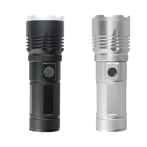 Lampe de poche LED blanche super lumineuse multifonctionnelle pour le camping, zoom télescopique, recharge USB, en alliage d'aluminium, intensité réglable, modèle Treasure - Product Image 1