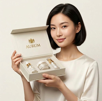 Boîte d'emballage en carton noir avec feuille d'or de luxe, insert en mousse EVA, logo personnalisé, boîte de rangement et de présentation, boîte cosmétique