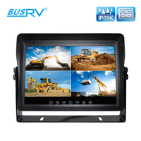 Monitor de Vehículo de 10.1 Pulgadas Resistente al Agua, Montado en el Tablero, con Cámara de Reversa para Camiones, Monitoreo de Visión Trasera